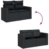 vidaXL 10-dijelni set vrtnih sofa s jastucima crni od poliratana | shoptok.hr