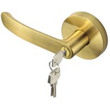 INF Zaklep z ročajem s tremi palicami in ključi, cinkova zlitina, C-razred Gold, (5000243471) | Shoptok.si