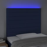  LED uzglavlje plavo 80x5x118/128 cm od tkanine | shoptok.hr