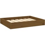  Dnevni ležaj smeđa boja meda 61,5x49x9 cm od masivne borovine | Shoptok.si