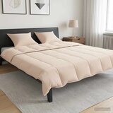  Set deka 2 kom. 200 x 200 cm Sve sezone Kapok vlakno Bež - 200 x 200 cm 80 x 80 cm | shoptok.hr