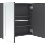  LED kupaonski ormarić s ogledalom sjajni sivi 62 x 14 x 60 cm | shoptok.hr