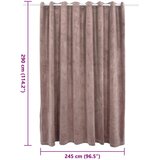  Zavjesa za zamračivanje s prstenima baršunasta roza 290x245 cm | shoptok.hr
