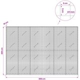  Gabion s 5 mm žicom i mrežom 5x5 cm 300x10x200 cm | shoptok.hr
