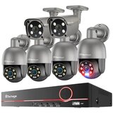 Techage Varnostni sistem kamer, nočno gledanje, zaznavanje ljudi, None, 8CH NVR 6Camera, (5000137813) Cene