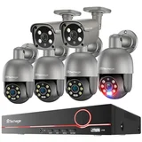 Varnostni sistem kamer, nočno gledanje, zaznavanje ljudi, None, 8CH NVR 6Camera, (5000137813)