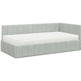  Kutni krevetni okvir s madracem 2 kom. Svjetlosiva 100 x 200 cm | Shoptok.si