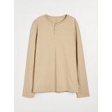 Sinsay Pamučna henley majica s dugim rukavima | shoptok.hr