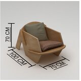Hanah home fotelja Bird, 70x56x54 cm, smeđa | Eponuda.ba
