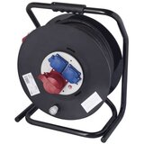  Zunanji kolutni podaljšek 33 m / 3 vtičnice / črni / guma / 230V/400V / 2,5 mm2 | Shoptok.si