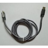 X Wave kabl TIP-C-muški - LIGHTNING(za iPHONE -muški)/dužina 2m/3A/Aluminium /tamno sivi upleteni ( TIP-C za iPhone 2m 3A Al dark grey mesh TIP-C za iPhone 2m 3A Al dark grey mesh Cene