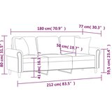  Trosjed s ukrasnim jastucima crni 180 cm baršunasti | Eponuda.com