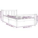  Posteljni okvir trden les 100x200 cm, (20648372) | Shoptok.si