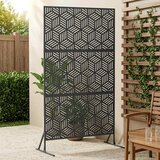  Zaslon za privatnost 100 x 50 x 180 cm Čelik Antracit - Antracit geometrijski uzorak u