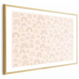  Plakat - Pastel Rainbows 90x60 Zlatni okvir s margom | shoptok.hr
