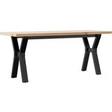 Maison Chic Klubska mizica - kavna mizica - Nizka mizica Y okvir 110x40x45,5cm trdna borovina lito železo, (21752383) | Shoptok.si