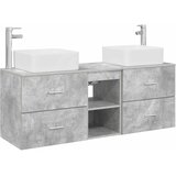  Set ormarića za kupaonicu 3 kom. Betonska siva 129 x 41 x 80 cm | shoptok.hr