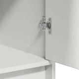 vidaXL set 3 bela mdf, steklo kompaktno toaletna miza pravokotna | Shoptok.si