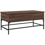  Stolić za kavu smeđa boja hrasta 100x50x45 cm od drva i metala | shoptok.hr