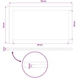  Pravokutni stolni vrh 90 x 50 x 3,5 cm Pravokutni Tamno smeđa | shoptok.hr