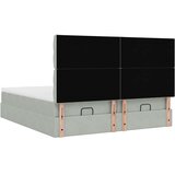  Okvir kreveta s madracima svijetlosivi 180x200cm baršunasti | shoptok.hr