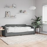 vidaXL Dnevni krevet s madracem tamnosivi 90 x 200 cm od tkanine Cijene