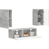  Set zidnog ormarića za TV 4 pcs Betonski sivi Konstruirano drvo | shoptok.hr