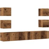 6-dijelni zidni set TV ormarić konstruirano drvo | shoptok.hr