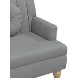  Klupa s jastucima svjetlosiva 113 x 64,5 x 75,5 cm od tkanine | Eponuda.com