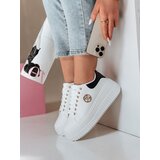 DStreet Sneakersy damskie na platformie KITNOT biało-czarne | Shoptok.si