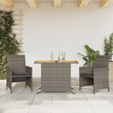  3-dijelni bistro set od poliratana s jastucima sivi | shoptok.hr