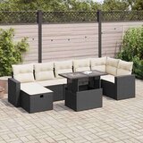 vidaXL 8-dijelni set vrtnih sofa od poliratana s jastucima crni | shoptok.hr