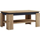 MID.YOU klubska miza rolas, medeni hrast, črna, 90x41 | Shoptok.si