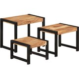 vidaXL komplet mizic 3 kosi trden les s finišem iz palisandra, (20713737) | Shoptok.si