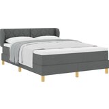 vidaXL Box Spring Krevet s Madracem - Tamno Siva, 160x200 cm Tkanina | shoptok.hr