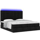 vidaXL Okvir kreveta s madracima crni 160x200cm od tkanine | shoptok.hr