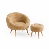 Atelier Del Sofa fotelja i tabure lida brown | Eponuda.com