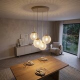 Brilagi Luster na sajli STELLA 4xE27/60W/230V bež/zlatna | Eponuda.com