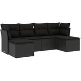  The Living Store Vrtna sedežna garnitura 6-delna z blazinami črna poli ratan - Vrtna Sedežna Garniture, (21453253) | Shoptok.si