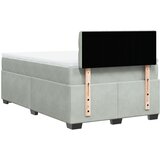 Box spring krevet s madracem svjetlosivi 120x200 cm baršunasti | shoptok.hr