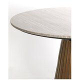 Light & Living Okrugli blagovaonski stol s pločom stola u mramornom dekoru u brončanoj boji/u prirodnoj boji ø 100 cm Rianne – | shoptok.hr