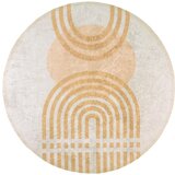 Vitaus Rumeno-siva okrogla preproga ø 80 cm - Vitaus Cene