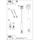  Sollux SL.1200 - Luster na sajli LAGOS 1xGU10/10W/230V, zlatni | Eponuda.com