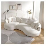 Atelier Del Sofa Ugaona garnitura na razvlačenje Venedik Left, 317x163.5x71 cm, Bijela | Eponuda.ba