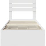  Krevetna konstrukcija Bijelo 100 x 200 cm Inženjersko Drvo | shoptok.hr