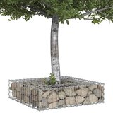  Gabionski uzdignuti krevet Srebrno 80 x 80 x 20 cm - 80 x 80 x 20 cm | shoptok.hr