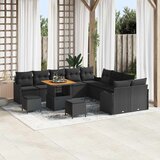  Sjedeća garnitura za vrt 13 kom. Crna poliratan 286 x 289 x 85 cm | Shoptok.si