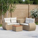  Set sofe 6 kom. Bež i krem bijela Poli Rattan i čelik | shoptok.hr
