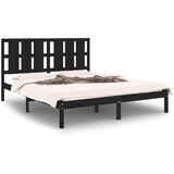  Posteljni okvir črn iz trdnega lesa 150x200 cm 5FT, (20788143) | Shoptok.si