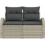  Vrtni kauč s jastukom Svijetlo siva 124 x 62 x 69cm poliratan | shoptok.hr